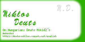 miklos deuts business card